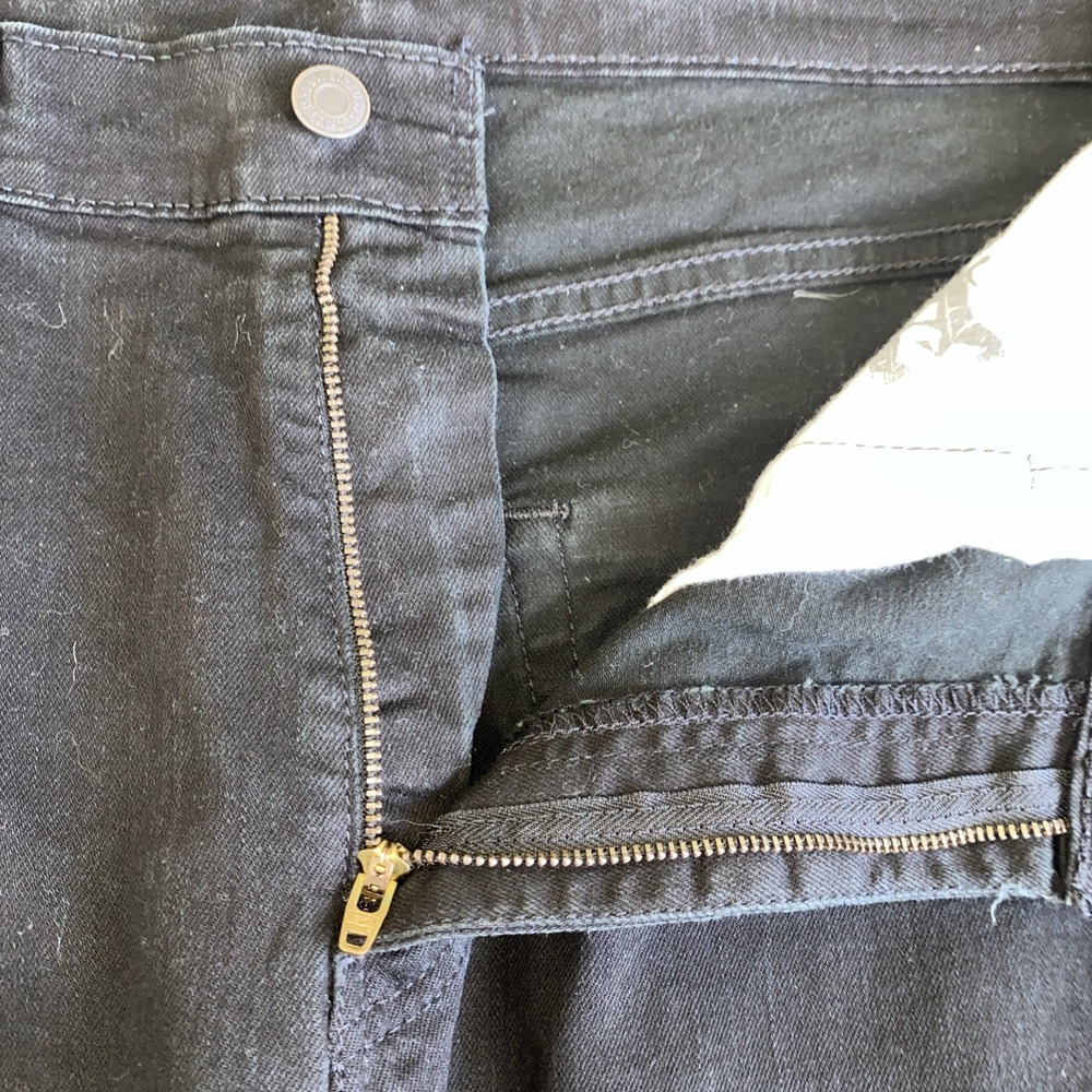 Levis 569 Shorts Mens 33 Black Loose Relaxed Denim Jorts Bermuda 11" Inseam - Picture 4 of 6